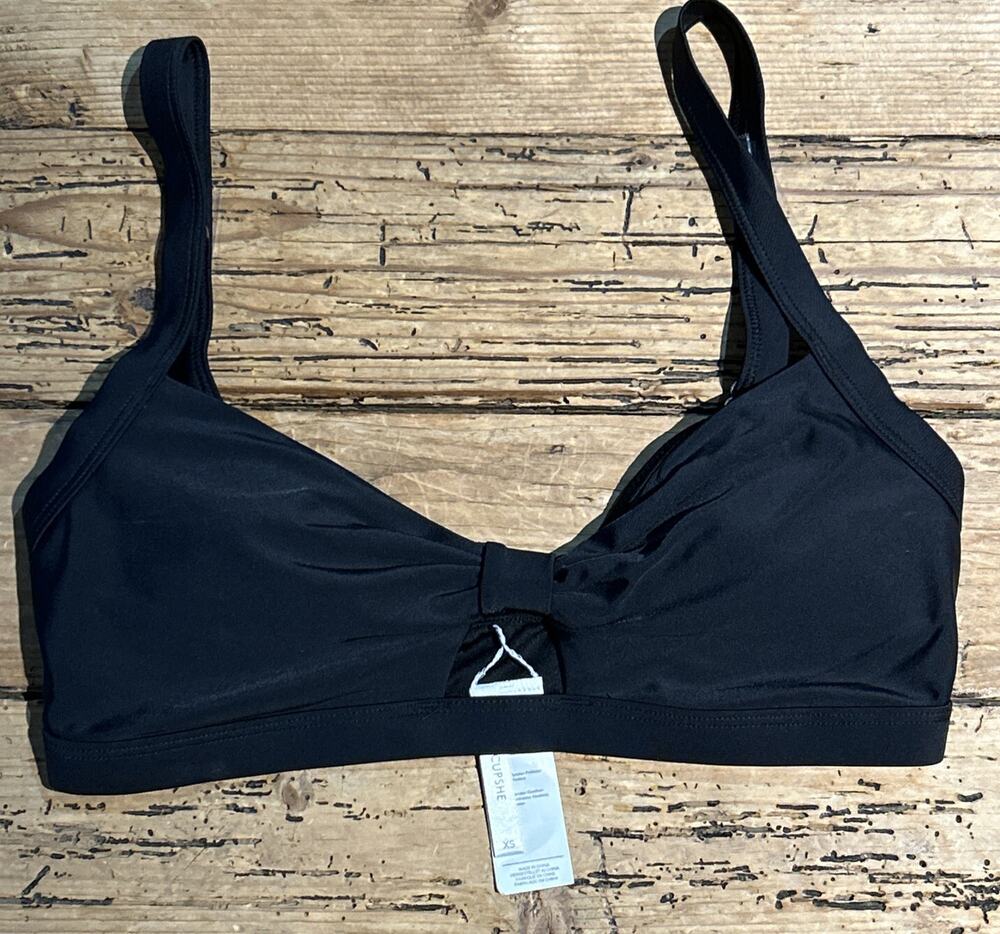 Cupshe Women’s Size XS Black Bikini Top NWOT
